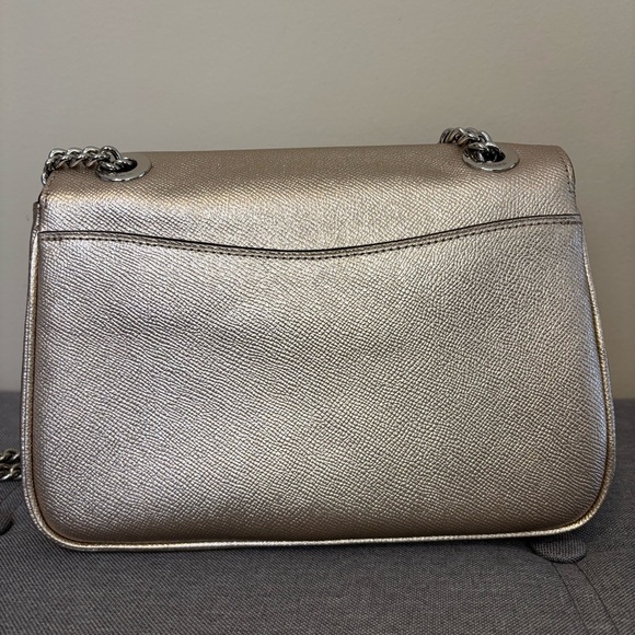 NWOT Coach Cassidy Crossbody Purse in Platinum Silver Metallic Leather - Picture 15 of 16